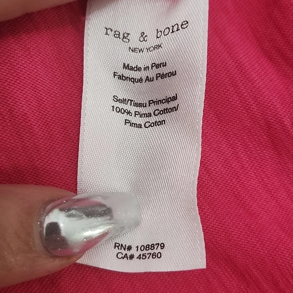 Rag & Bone pink pocket tee - Picture 6 of 6
